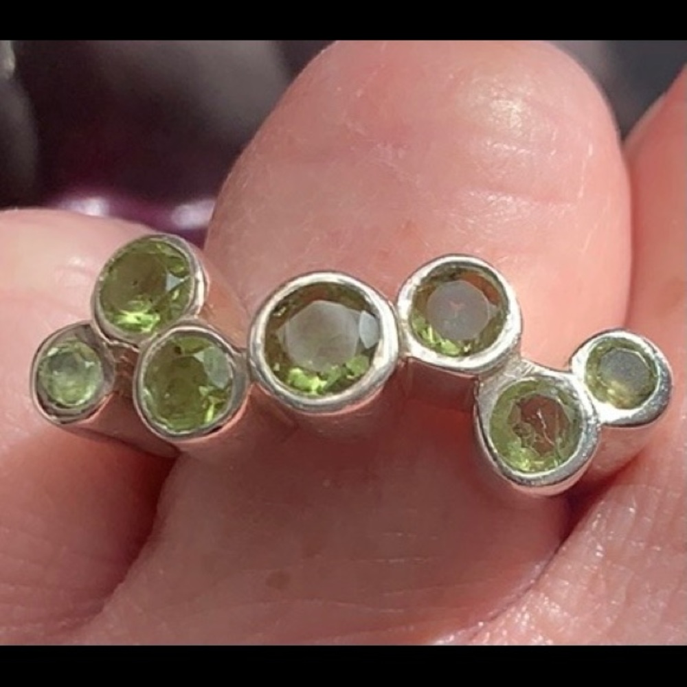 Sterling Silver & Peridot Ring Handcrafted - image 3